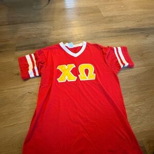 Red Kids Shirt with Greek Letters